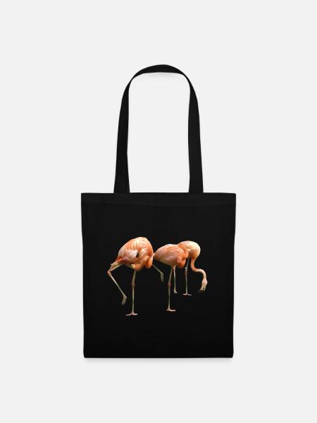 Flamingo - Stoffbeutel - Schwarz