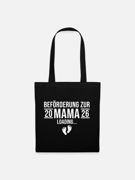 Mama 2026 loading - Werdende Mutter - Stoffbeutel - Schwarz