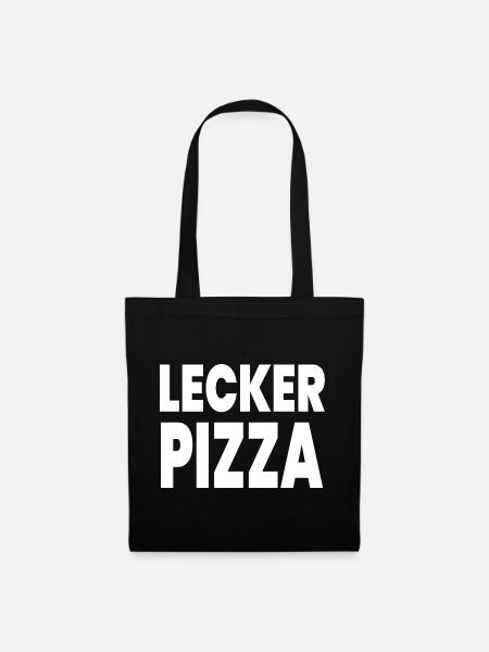 Pizza - Stoffbeutel - Schwarz