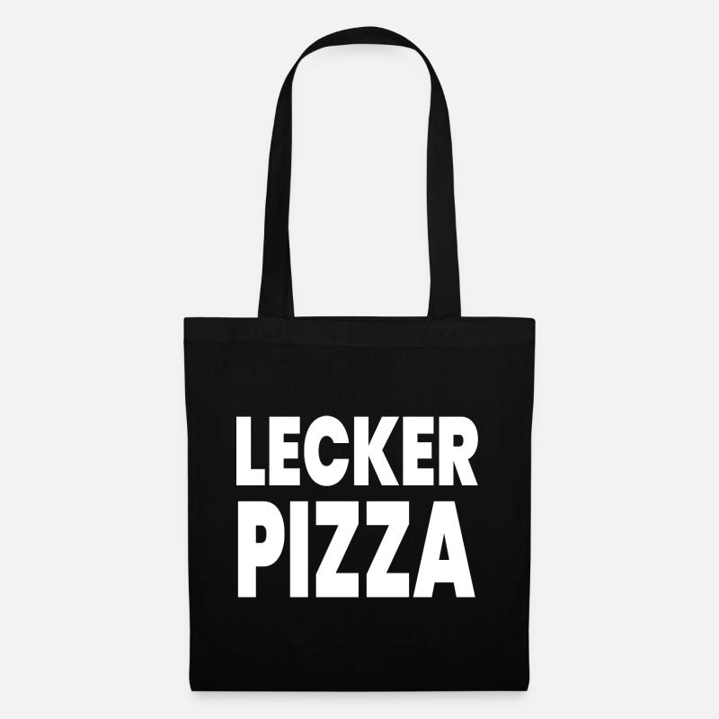 Pizza - Stoffbeutel - Schwarz