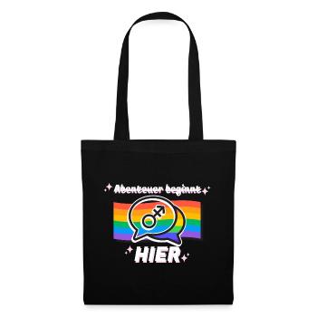 Adventure Starts Here Pride Symbol - Tote Bag - black - Front