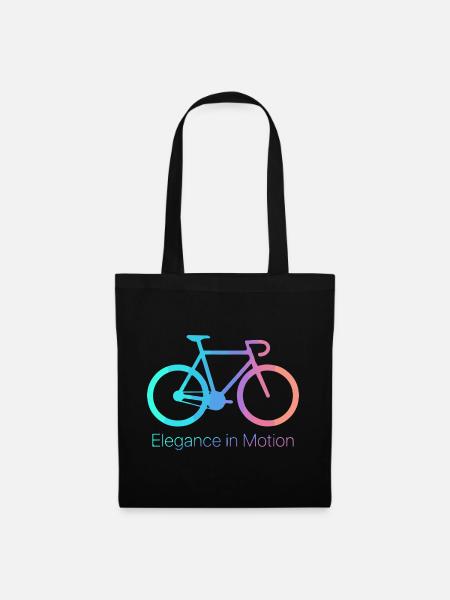 Eleganz in Bewegung Fahrrad - Stoffbeutel - Schwarz