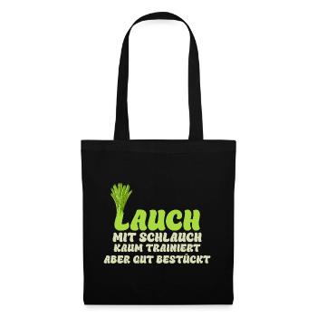 Gym LAUCH MIT SCHLAUCH KAUM TRAINIERT Lustig - Stoffbeutel - Schwarz - Vorne