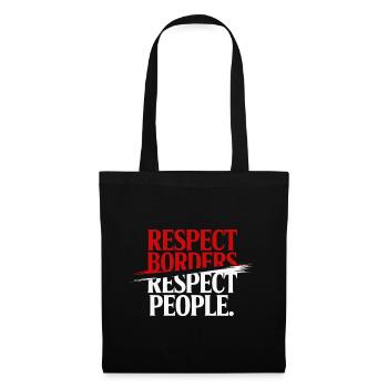 Respecter les frontières Respecter les gens - Groenland - Sac en tissu - noir - Devant