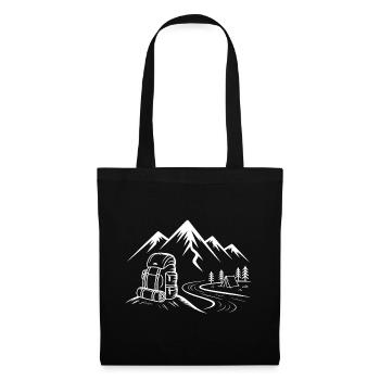 Mountain Trail Hiking Adventure - Tote Bag - black - Front