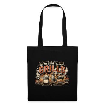 Barbecue Humour Papa Grillades Été Cadeau - Sac en tissu - noir - Devant