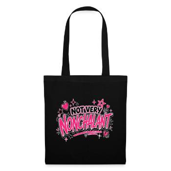 Not Very Nonchalant Neon Pink Script - Tote Bag - black - Front