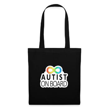 Autiste à bord : autocollants sur la neurodiversité - Sac en tissu - noir - Devant