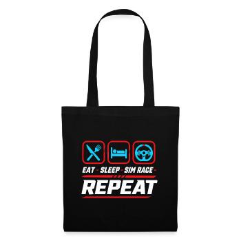 Eat sleep sim race repeat for sim racing fans - Tote Bag - black - Front