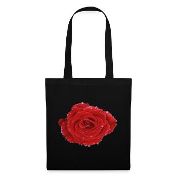 Crimson Dew Rose - Stoffbeutel - Schwarz - Vorne