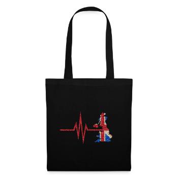 My heart beats for the UK - home country - Tote Bag - black - Front