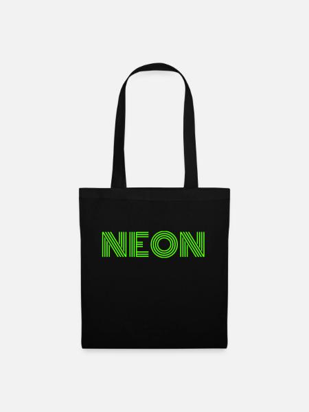 vert fluo - Sac en tissu - noir
