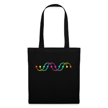 DNA Helix Spirale Kornkreis Schlange Regenbogen - Stoffbeutel - Schwarz - Vorne