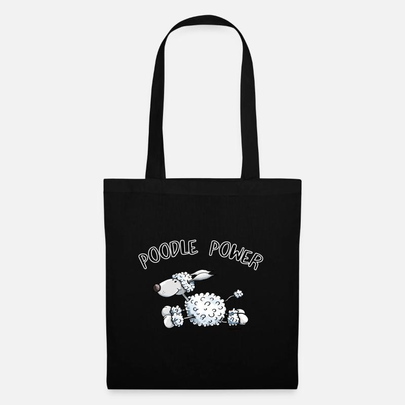 Poodle Power - Stoffbeutel - Schwarz