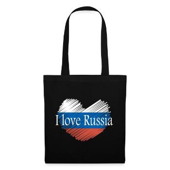 J'aime la russie - Sac en tissu - noir - Devant