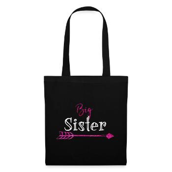 Grande Sœur Palette Rose Glitter - Sac en tissu - noir - Devant