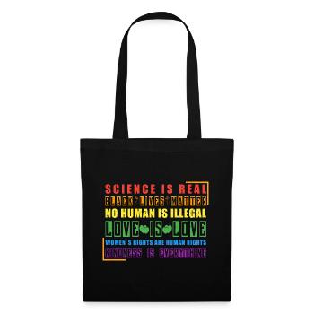 Science Is Real Black Lives Matter CSD Rainbow - Tote Bag - black - Front