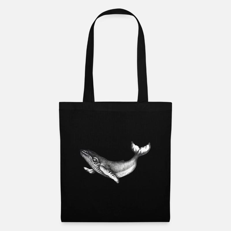 whale - Stoffbeutel - Schwarz