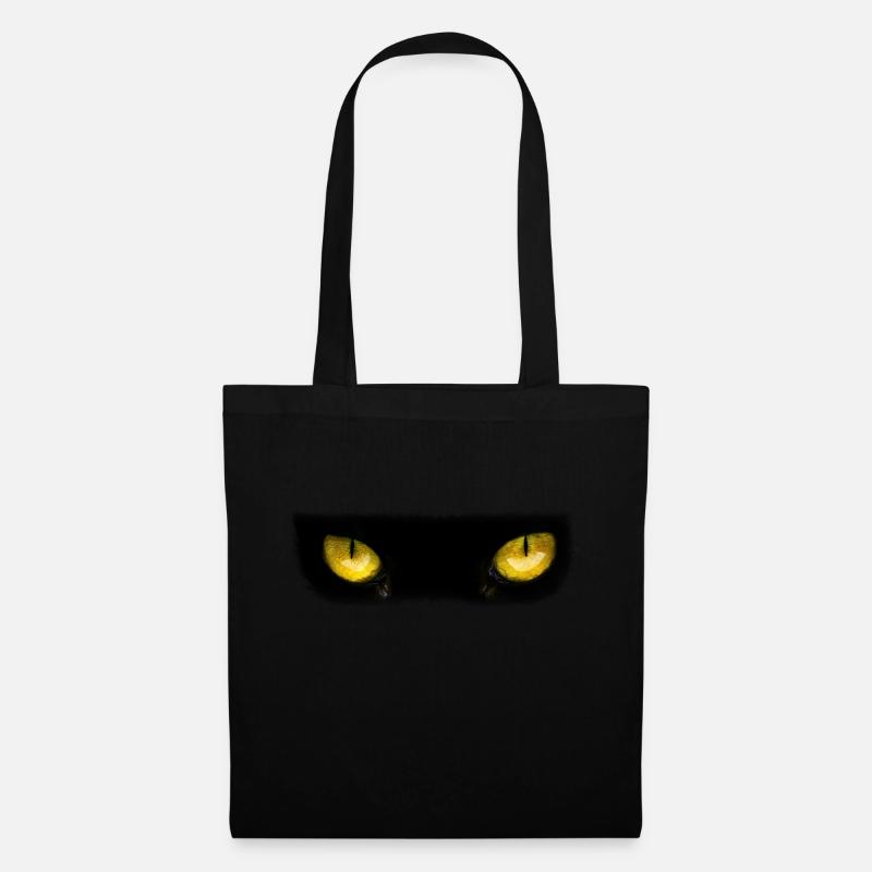 Yeux de chat - Sac en tissu - noir