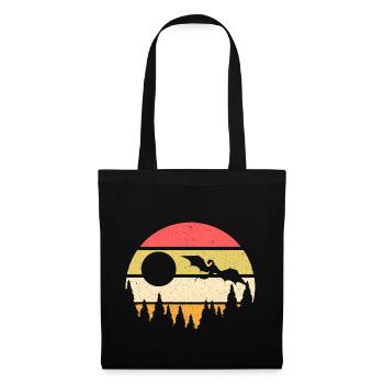 Idée cadeau de jeu de rôle Dragons moyen âge - Sac en tissu - noir - Devant