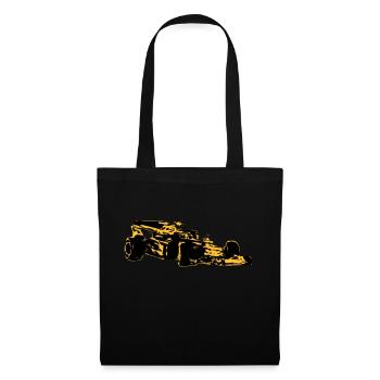Voiture de course - Sac en tissu - noir - Devant