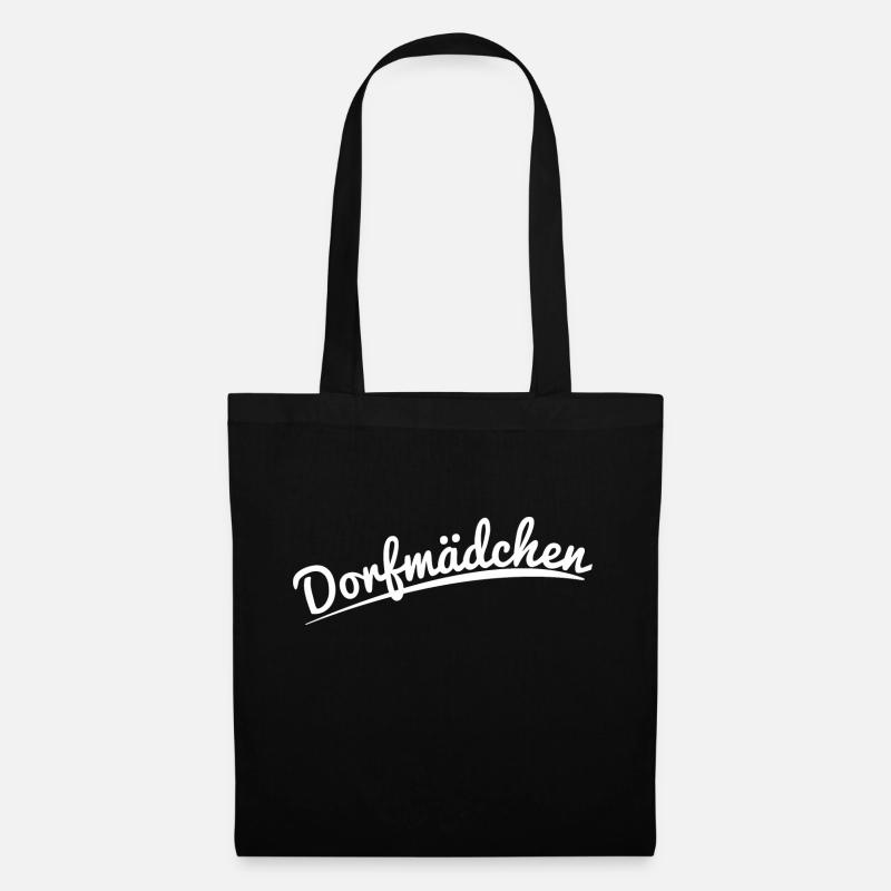 Dorfmädchen - Stoffbeutel - Schwarz