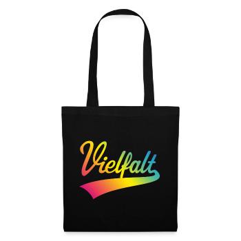 Vielfalt (Diversity / PNG) - Stoffbeutel - Schwarz - Vorne