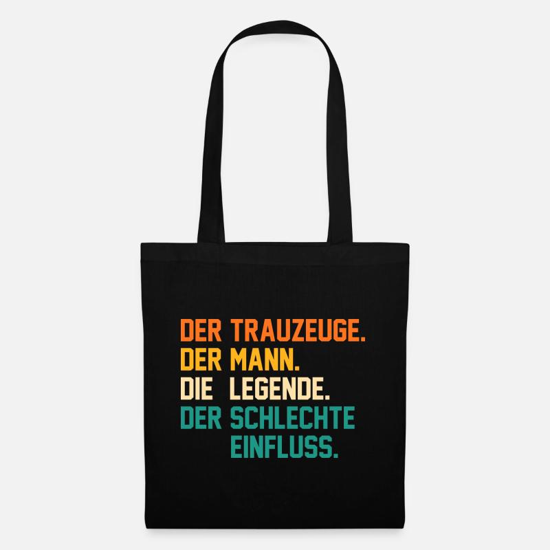 Trauzeuge - Stoffbeutel - Schwarz
