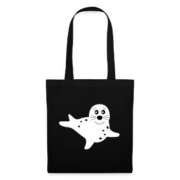 phoque phoque blanc phoques phoques animaux - Sac en tissu - noir - Devant