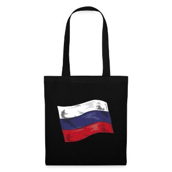 Russia Flag Vintage Russian Flag Used Look - Tote Bag - black - Front