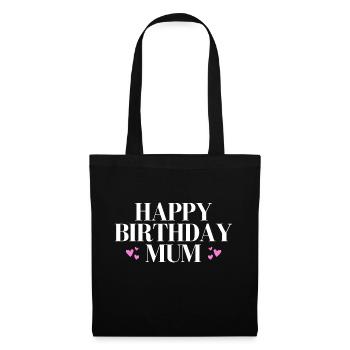 Joyeux anniversaire maman - Sac en tissu - noir - Devant