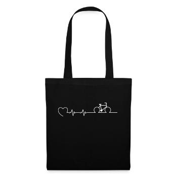 Bicycle Heartbeat - Tote Bag - black - Front