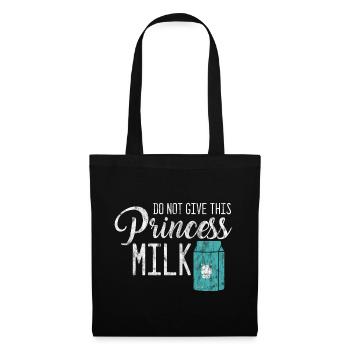Ne donnez pas à cette princesse du lait 4 - Sac en tissu - noir - Devant