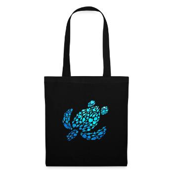 Tortue Mer Océan Animaux Tortue - Sac en tissu - noir - Devant