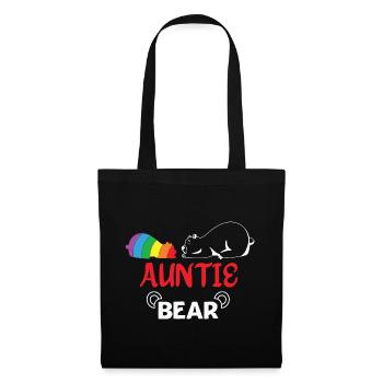 LBGT Flag Gay Pride Tante humaine Ours - Sac en tissu - noir - Devant