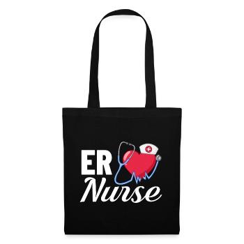 Infirmière d’urgence Premiers soins - Sac en tissu - noir - Devant