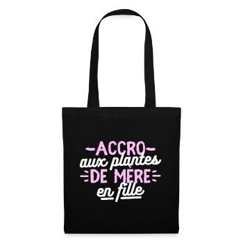 Accro aux plantes de mère en fille - Sac en tissu - noir - Devant