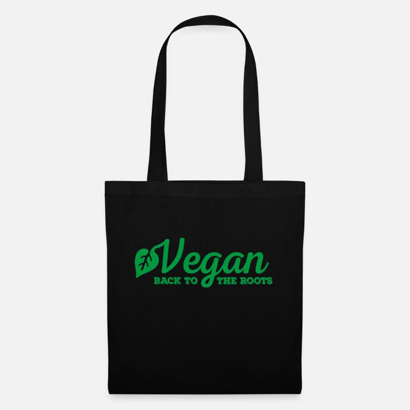 Vegan - Stoffbeutel - Schwarz