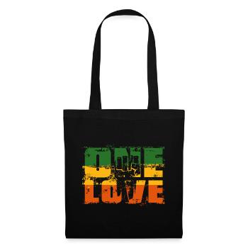 One Love Rastafari Banner - Tote Bag - black - Front