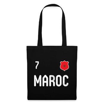 Teeshirt Maroc avec le numéro 7 - Sac en tissu - noir - Devant