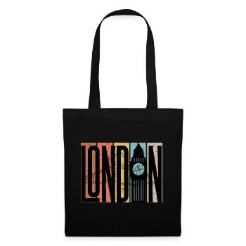 London Skyline Bold Blocks - Stoffbeutel - Schwarz - Vorne