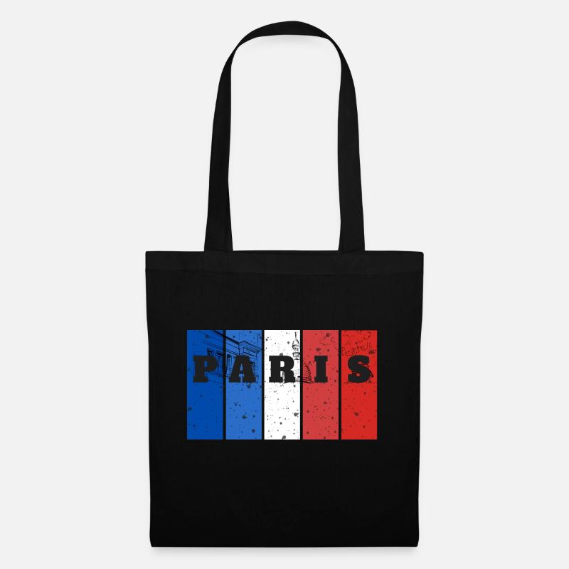 Stadt Paris - Stoffbeutel - Schwarz