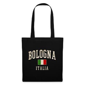 Bologna Italia Vintage Flag - Stoffbeutel - Schwarz - Vorne