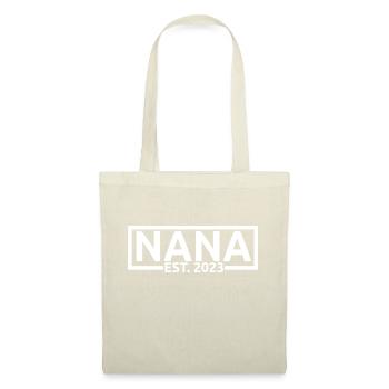 Nana Est 2023 Nouvelle grand-mère à promouvoir - Sac en tissu - nature - Devant