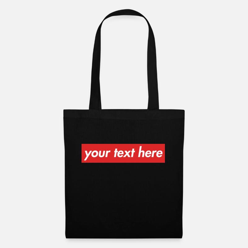 your text here - Stoffbeutel - Schwarz