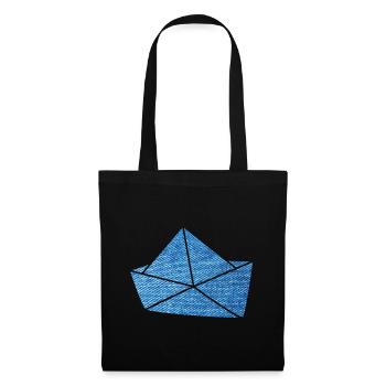 Paper Boat Jeans Boat Ship Holiday Lake Sea Fan - Sac en tissu - noir - Devant