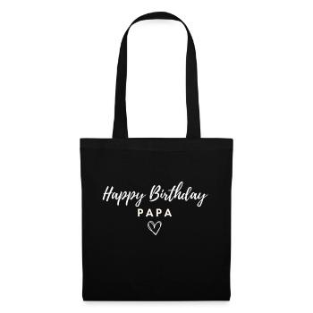 Happy Birthday Papa - Stoffbeutel - Schwarz - Vorne