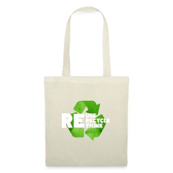 Reuse Recycle Rethink Nachhaltigkeit Umwelt Klima - Stoffbeutel - Natur - Vorne