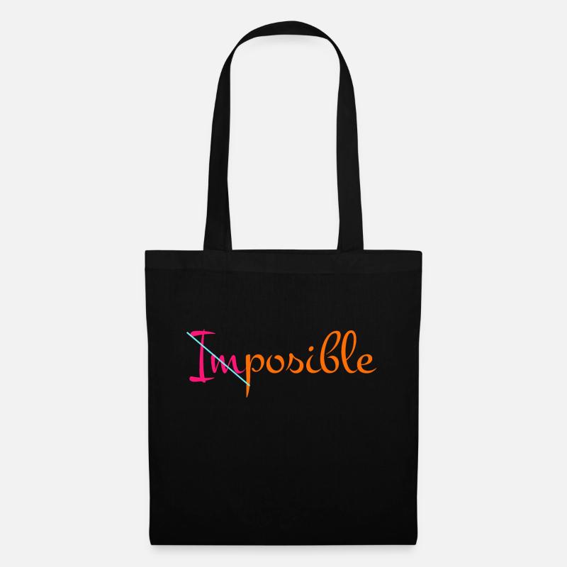 Rien n’est impossible - Sac en tissu - noir