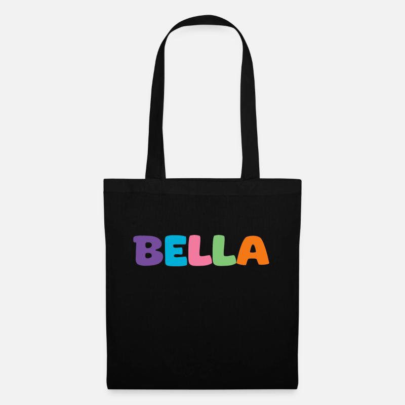 Name - Bella - Stoffbeutel - Schwarz